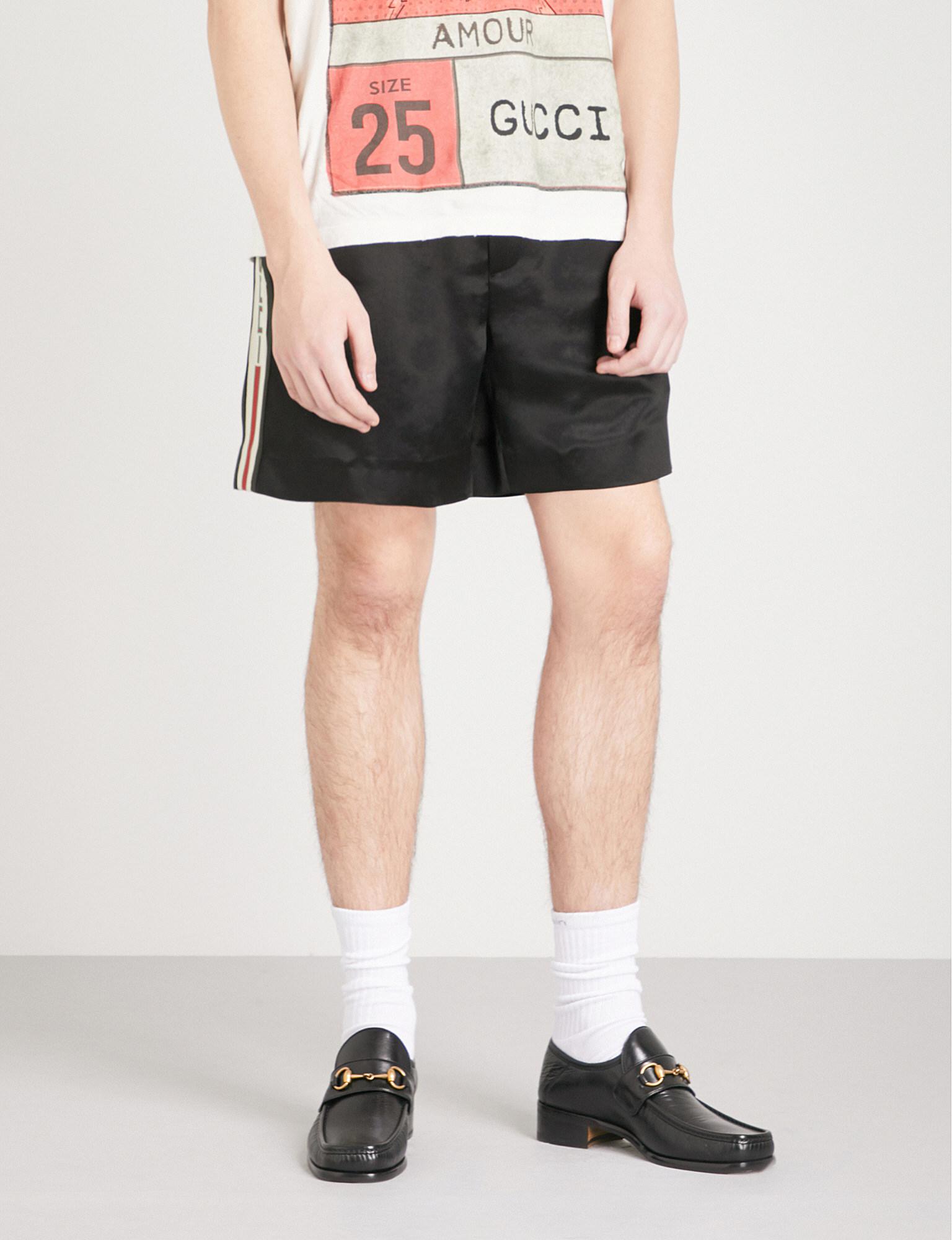 gucci satin shorts