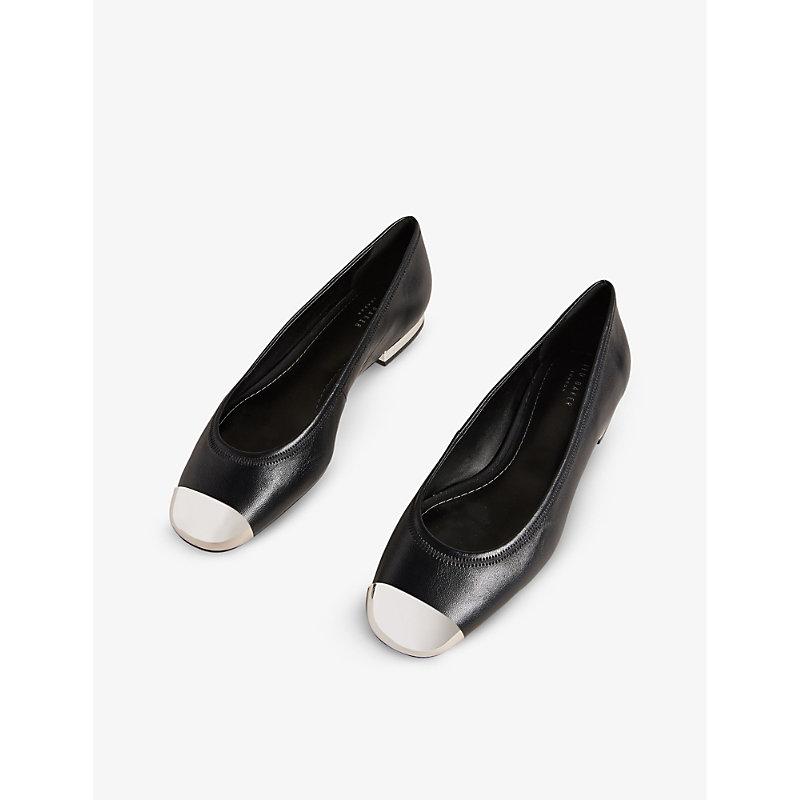Metal cap toe flats hotsell