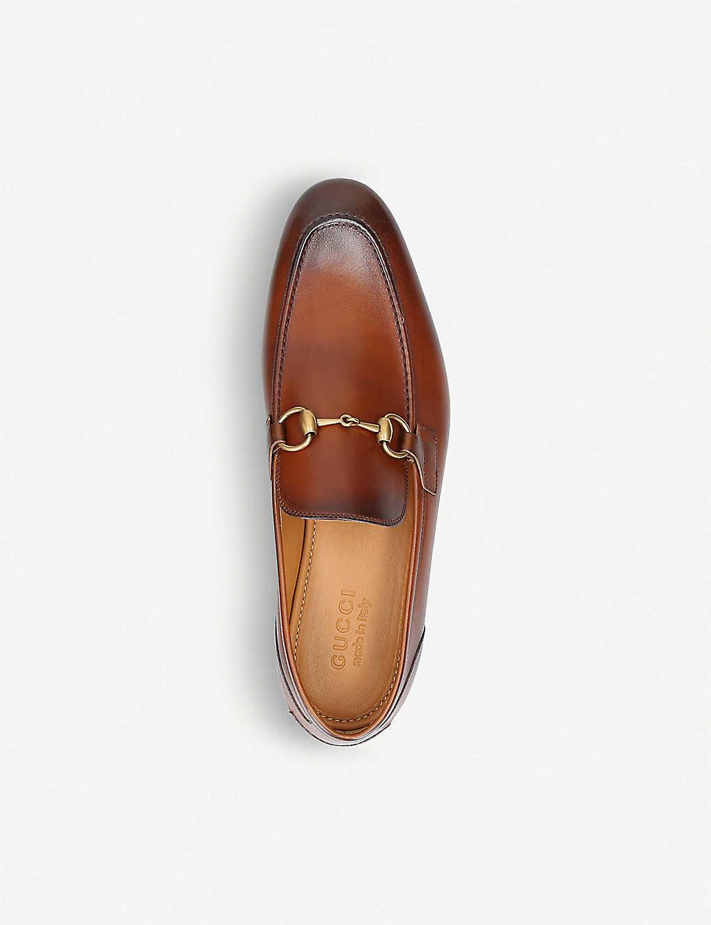 tan gucci loafers