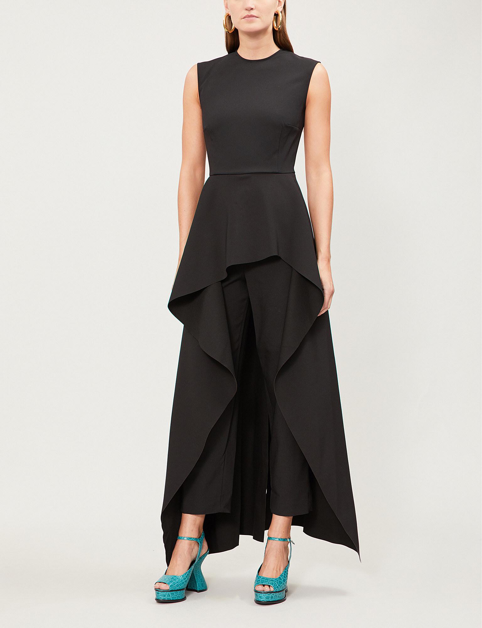 solace london soraya peplum jumpsuit