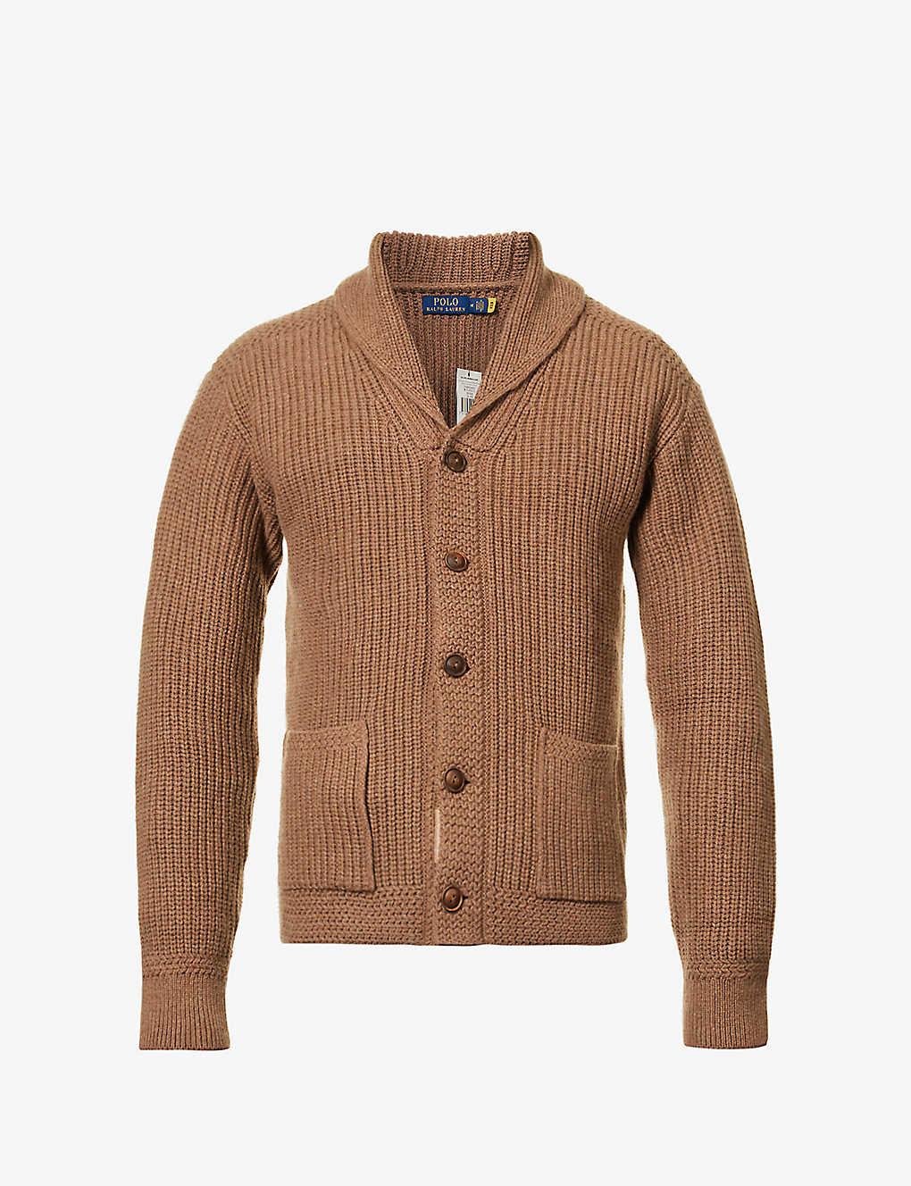 Polo Ralph Lauren Shawl Collar Regular Fit Wool And Cashmere Blend Cardigan In Brown For Men Lyst 2400