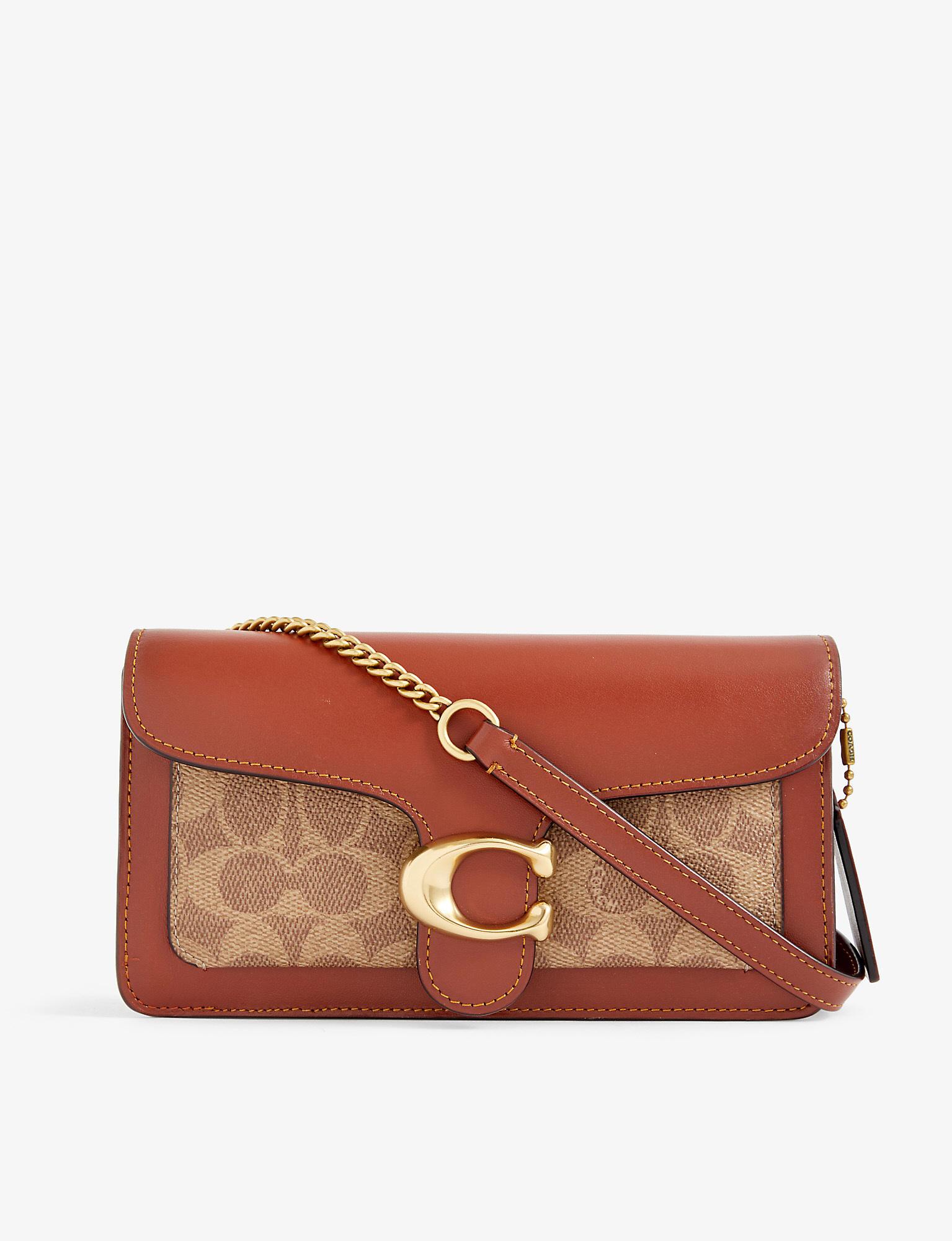 COACH Tabby Leather And Coated Canvas Cross-body Bag in b4/Tan Rust ...