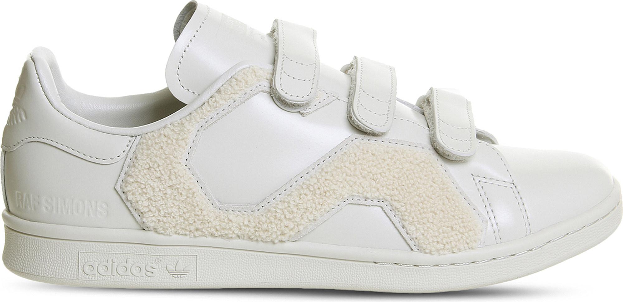 adidas By Raf Simons Stan Smith Faux-fur And Leather Trainers in White -  Lyst