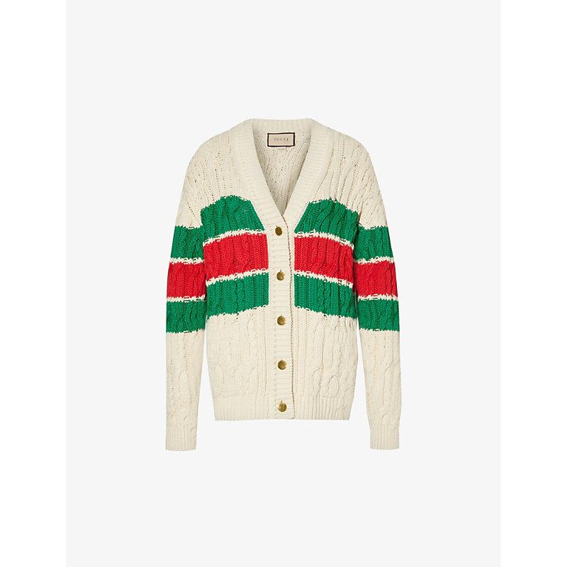Gucci cable knit clearance cardigan