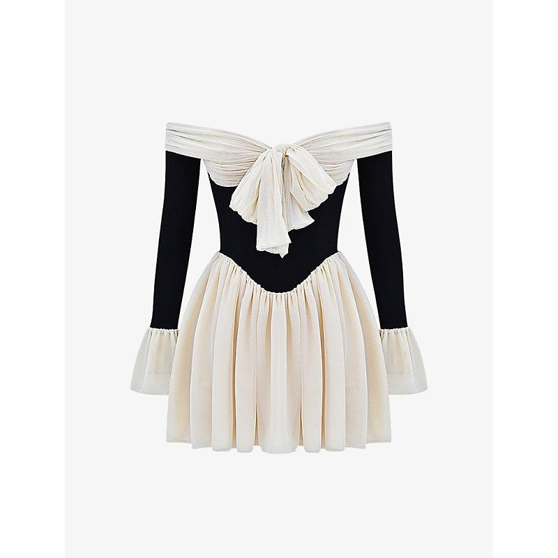 House Of Cb Alana Off-The-Shoulder Stretch-Woven Mini Dress in Black | Lyst House Of Cb Alana Off-The-Shoulder Stretch-Woven Mini Dress in Black | Lyst