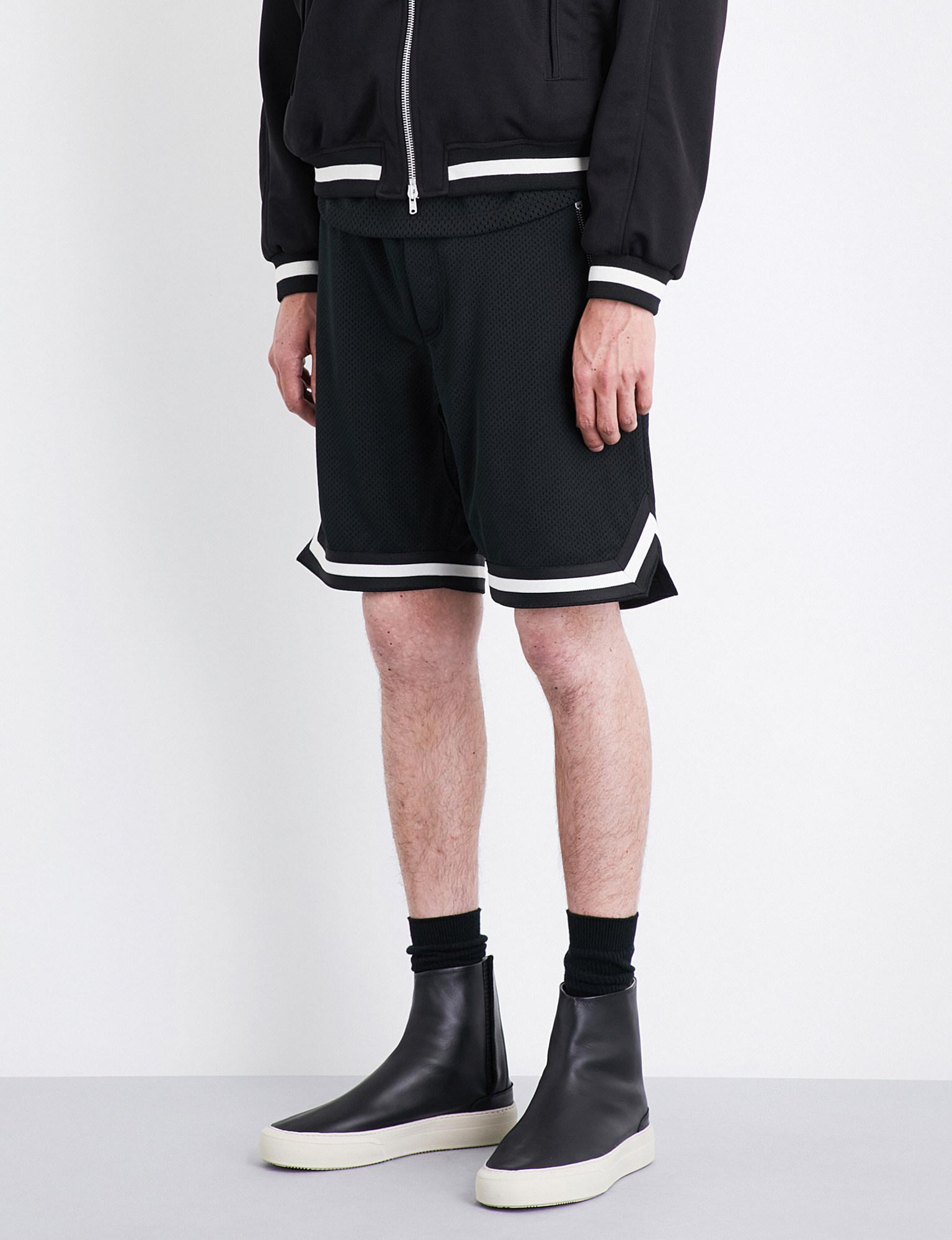 Fear Of God Fifth Collection Dropped-crotch Mesh Shorts in Black