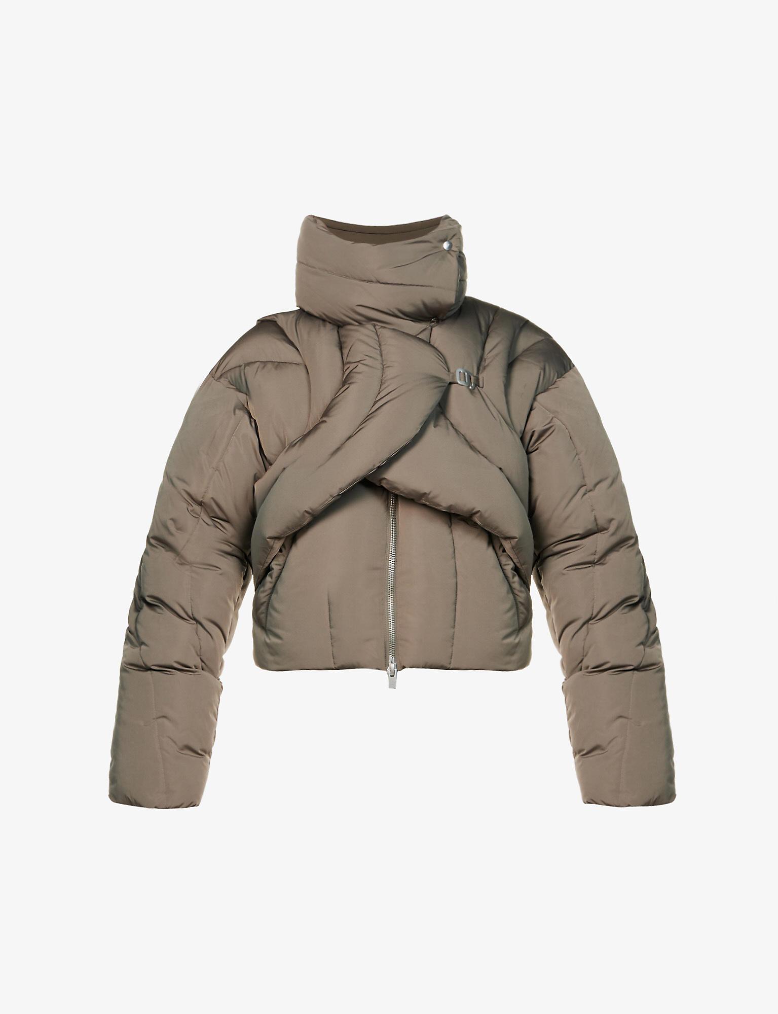 HELIOT EMIL Connective Front-overlay Shell-down Jacket in Natural | Lyst