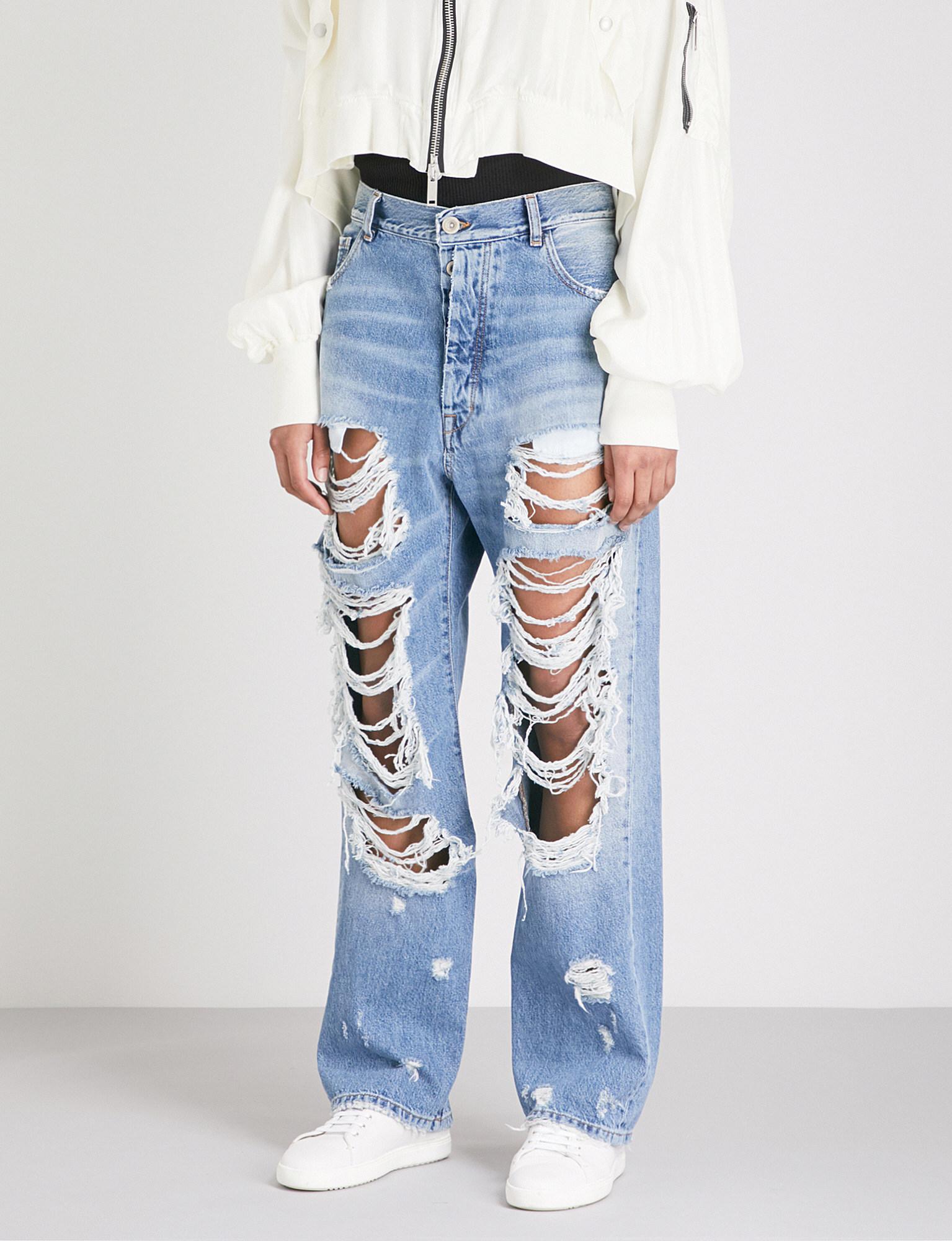 baggy distressed jeans