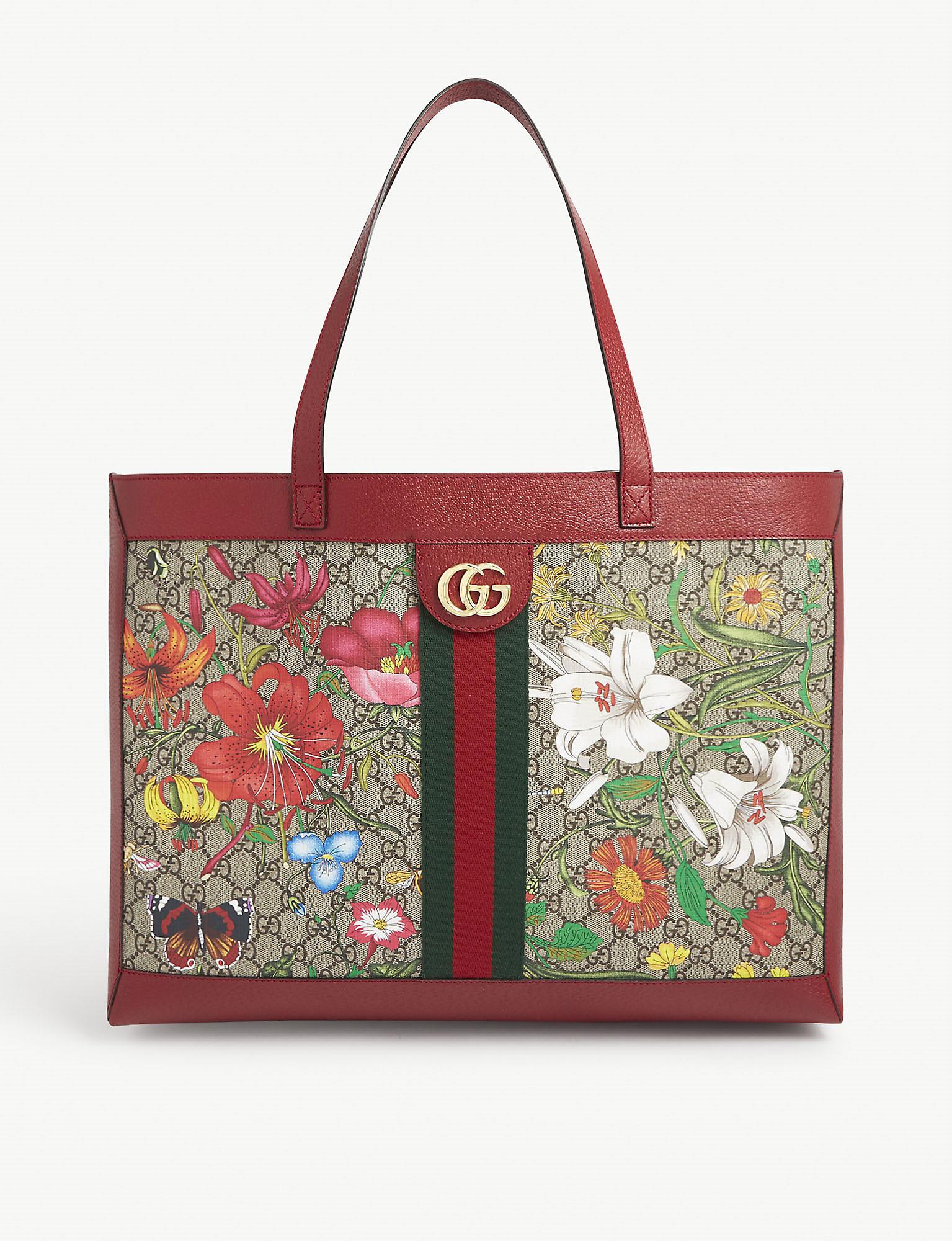 floral gucci tote