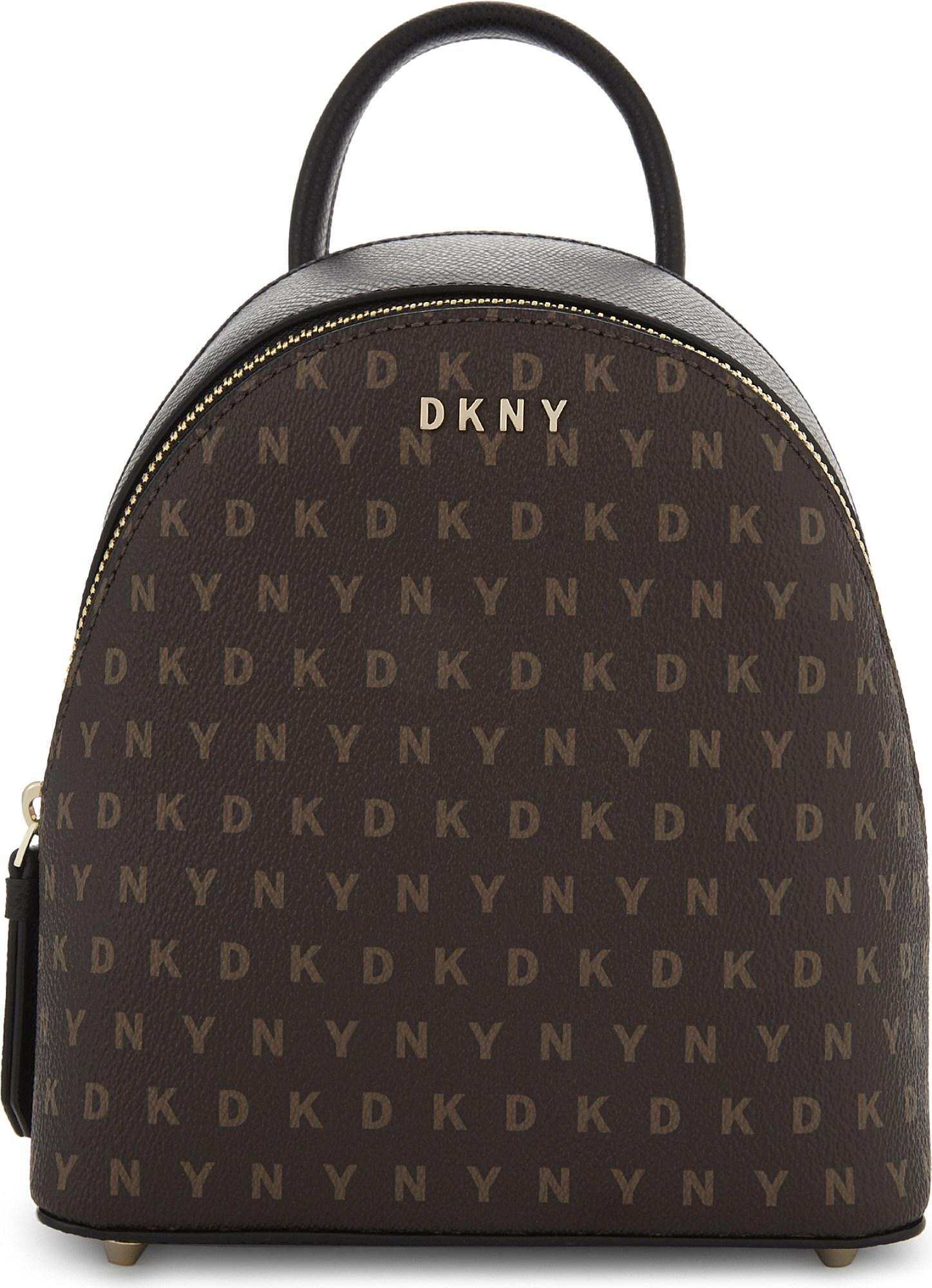 antydning Rationel reparere DKNY Logo Print Mini Backpack in Brown | Lyst