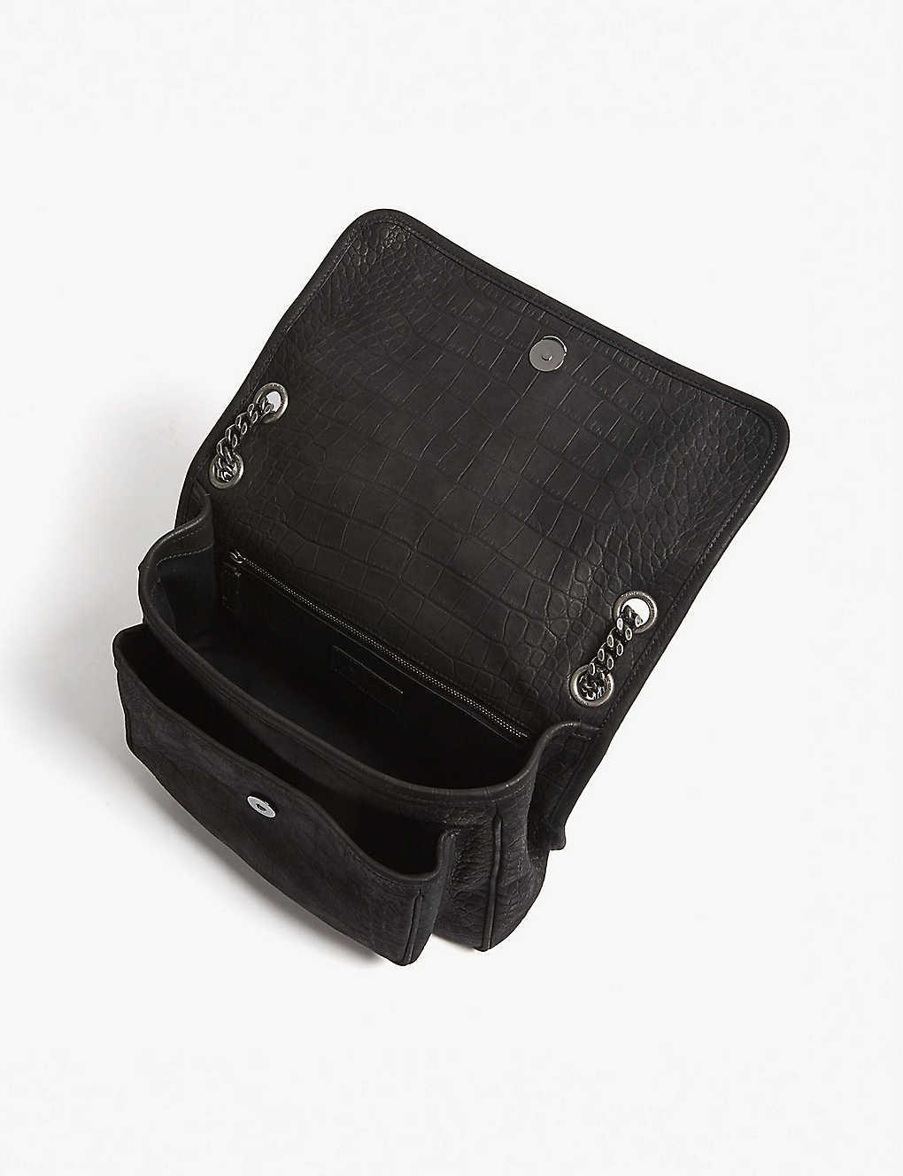Saint Laurent Monogram Niki Medium Matte Leather Shoulder Bag in