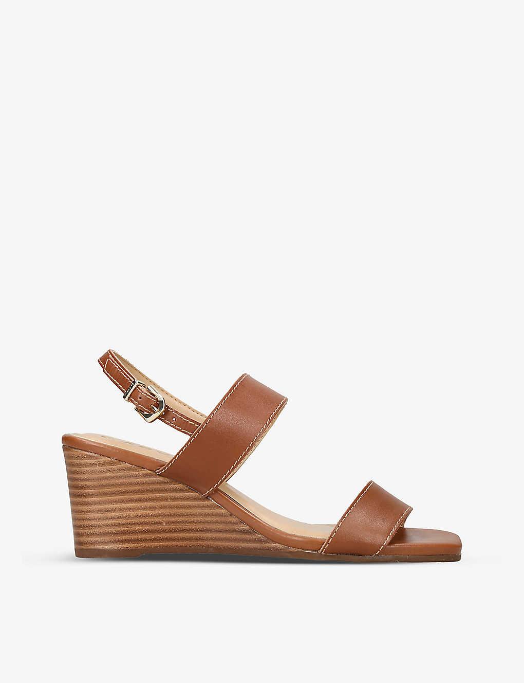 Carvela sparkle wedge heel sandals tan cheap