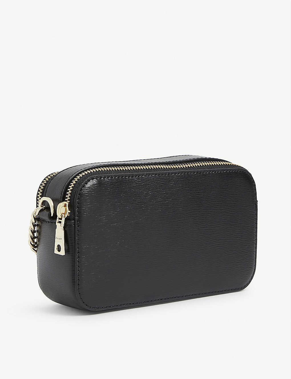 DKNY Bryant Double zip Leather Camera Bag in Black Lyst