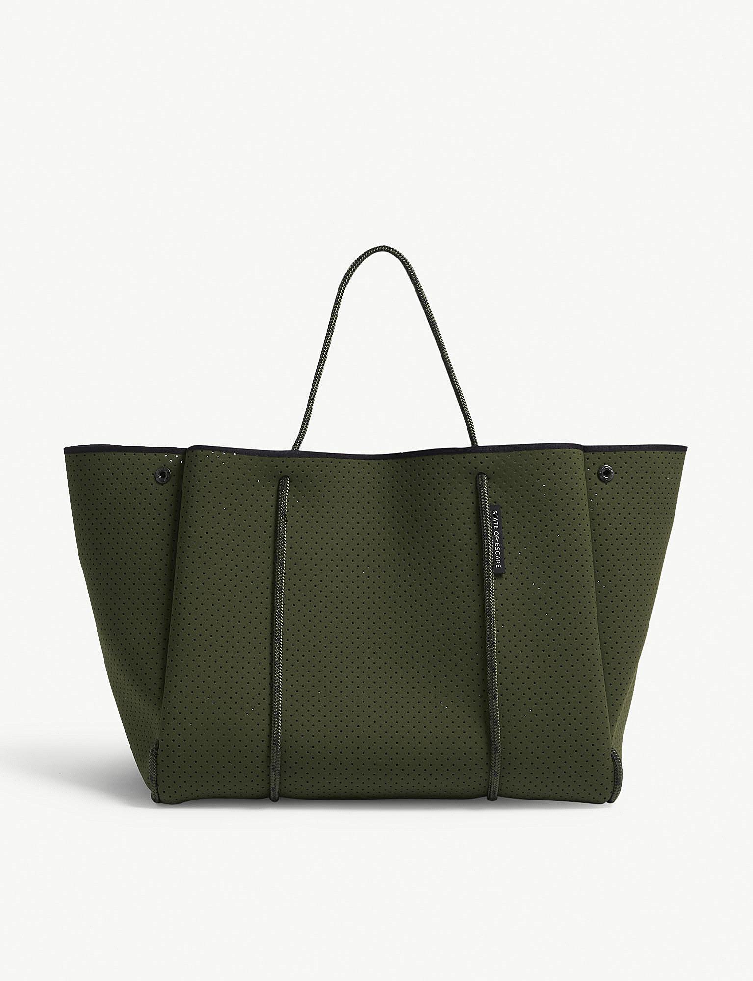 STATE OF ESCAPE Escape Neoprene Tote in Green | Lyst