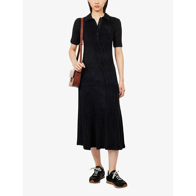 chinese dress ladies Liam Faux Suede Maxi Dress / Dark Chocolate | Meshki