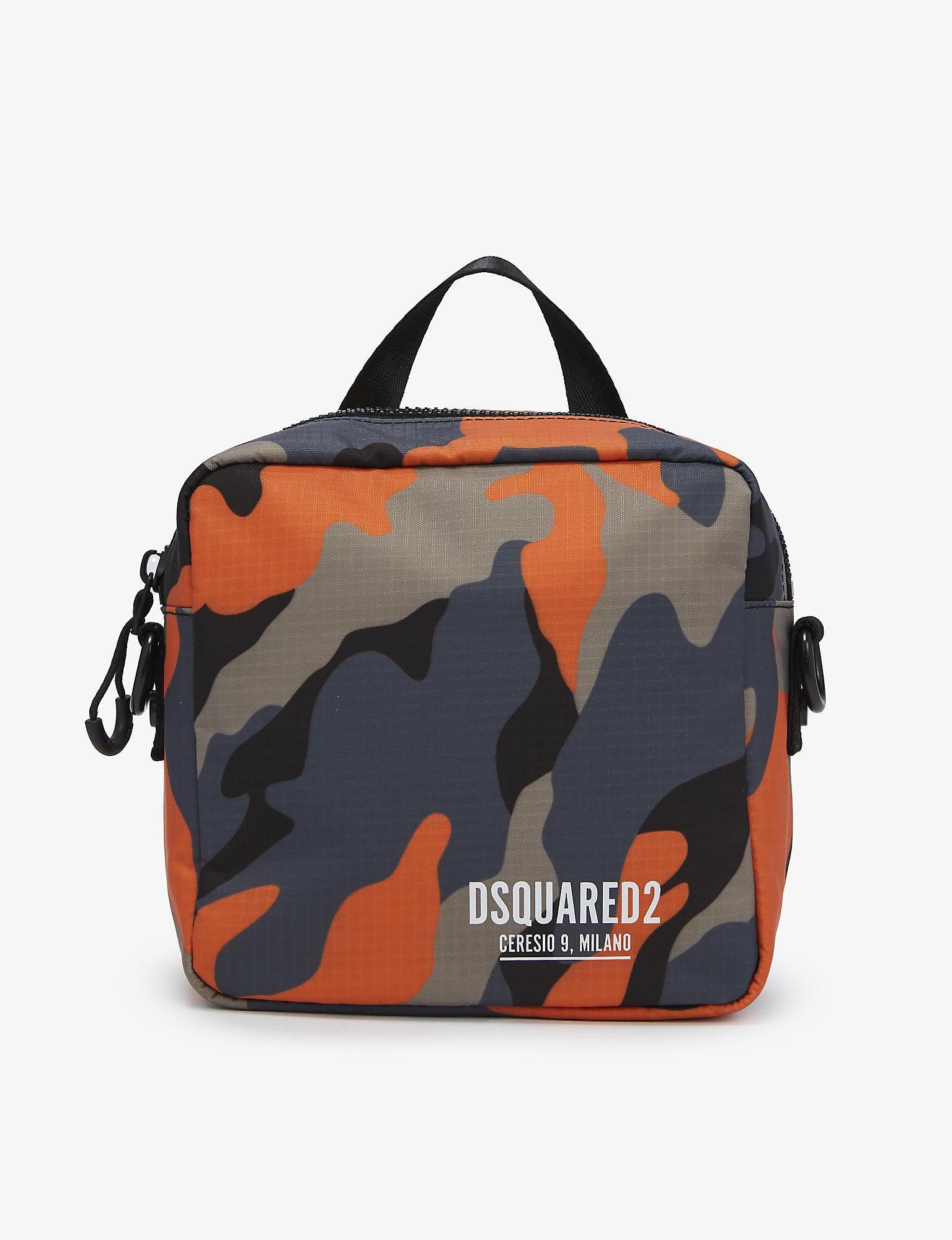 DSquared² Camo-print Shell Cross-body Bag in Blue for Men | Lyst