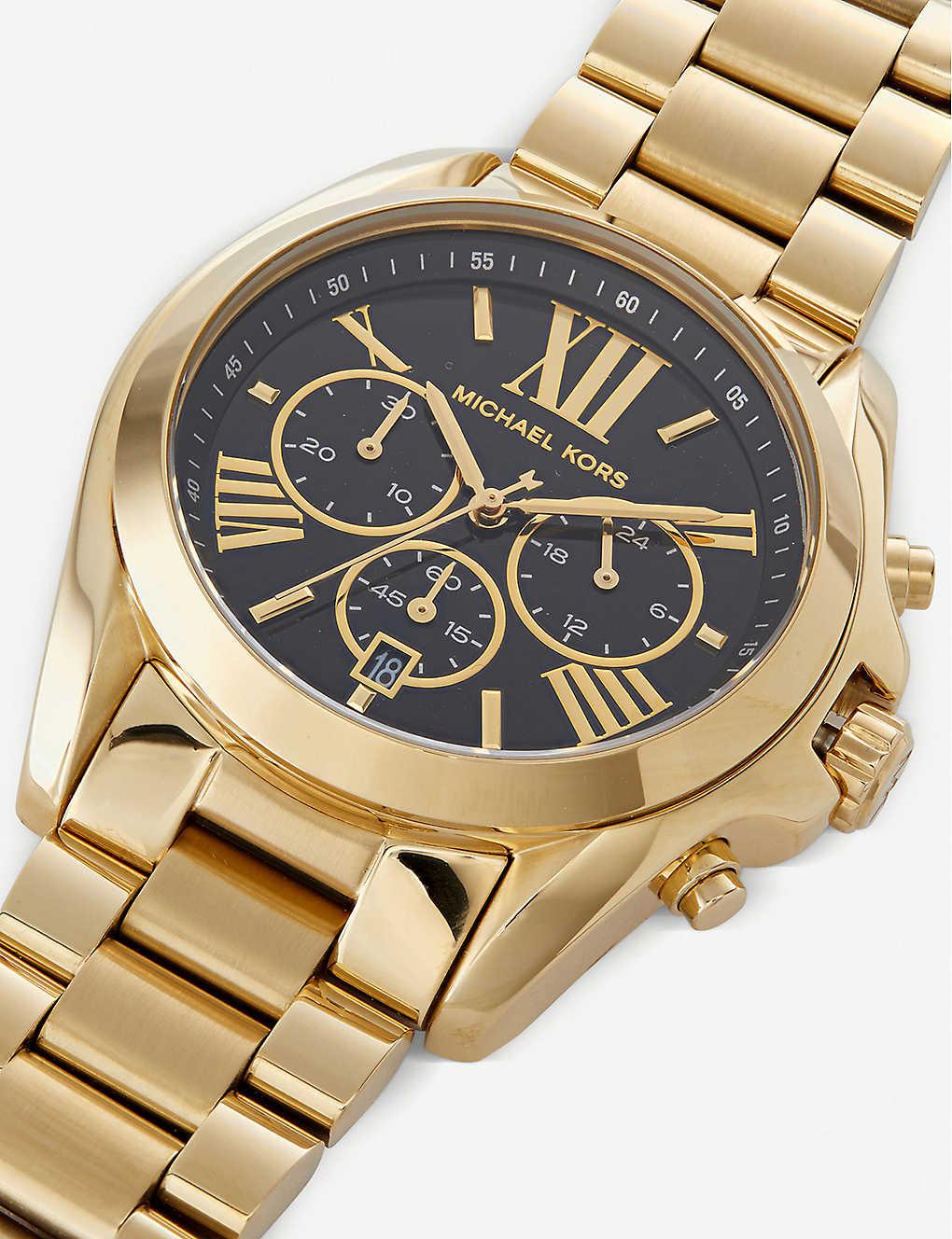 Blitz tunge Cyberplads Michael Kors Mk5739 Bradshaw Gold-plated Watch in Metallic | Lyst