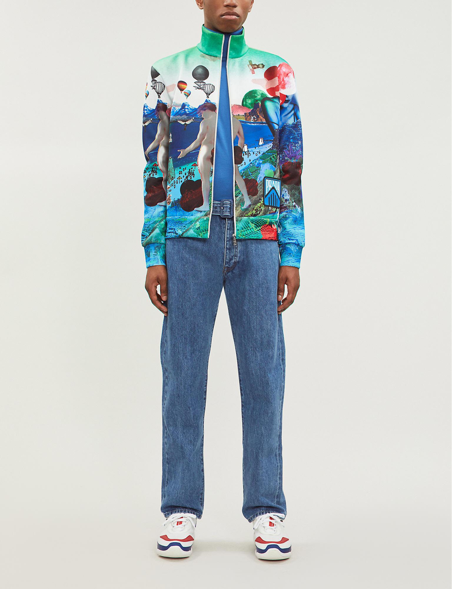 Prada Synthetic Flashback Print High 