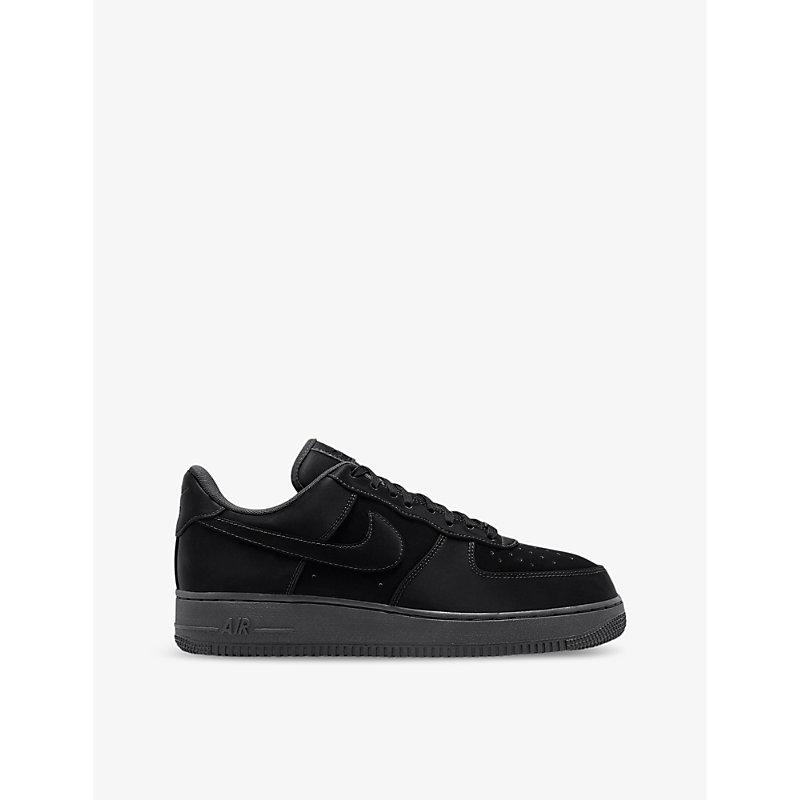 Suede black nike air force 1 sale