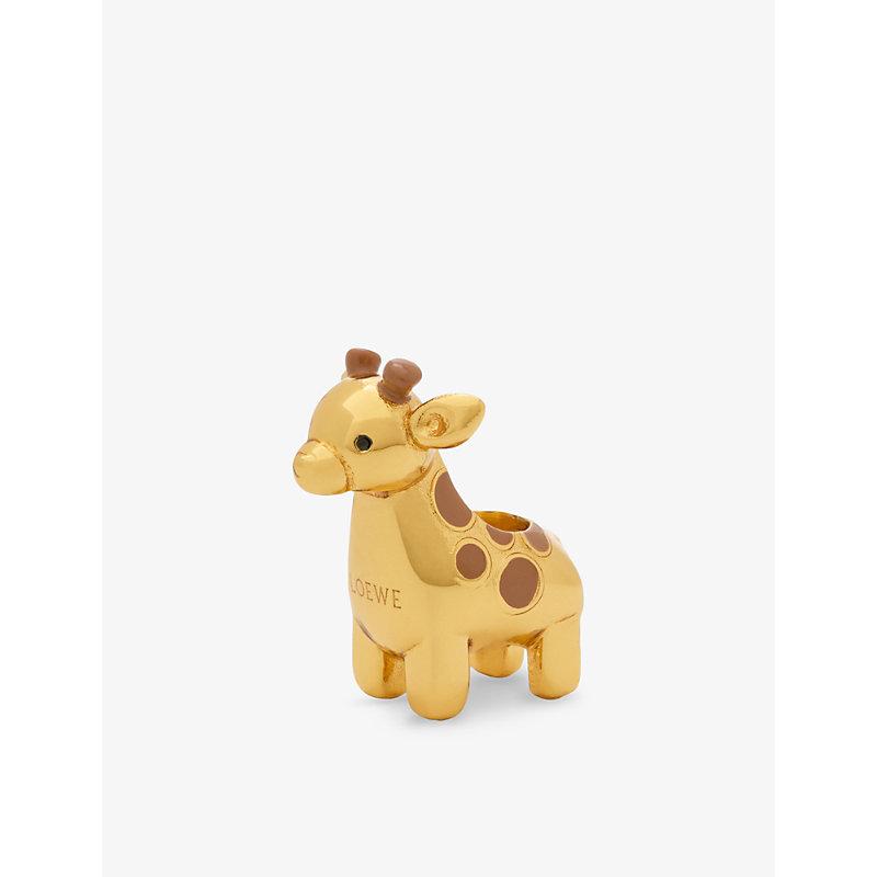 Loewe X Paula's Ibiza Giraffe Dice Enamelled Brass Charm in