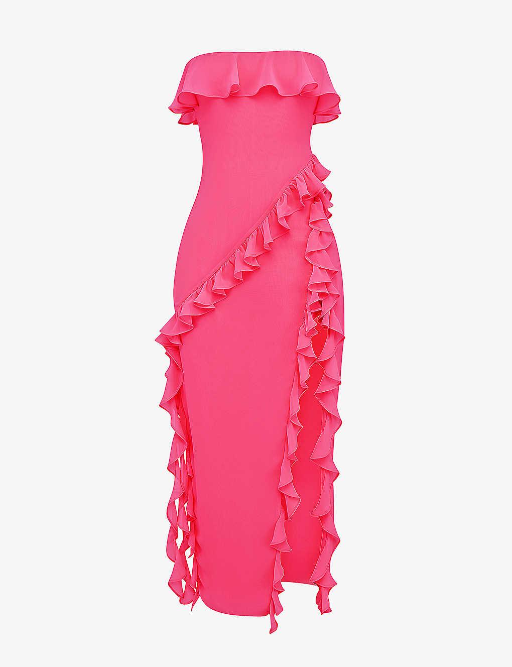House of cb hot pink cheap dress