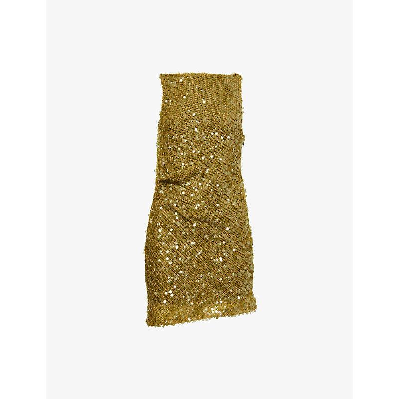 green emerald velvet dress Bec + Bridge Brydie Asym Mini – shortandsweethire main image 0