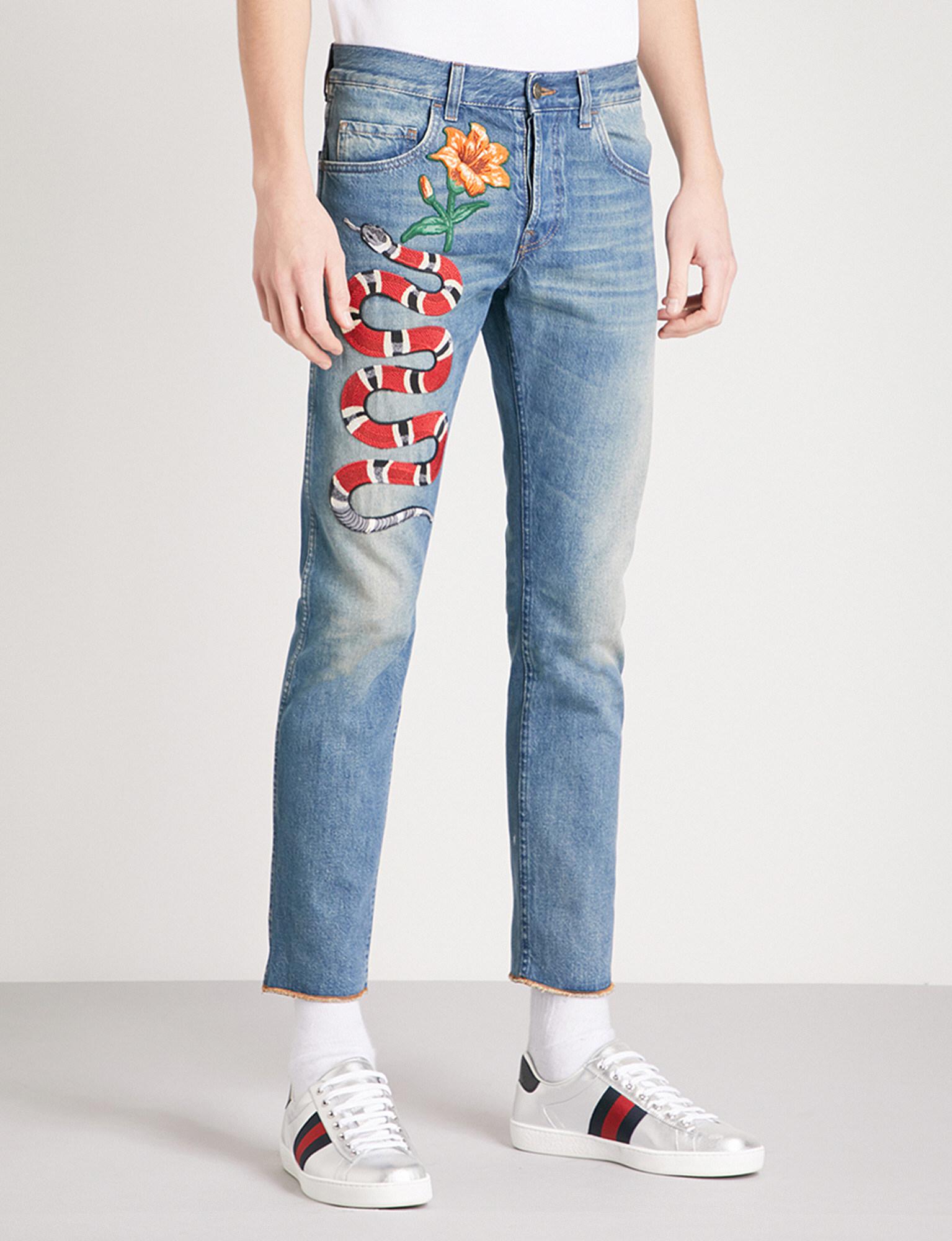 Gucci Embroidered Jeans Deals, 52% OFF | lagence.tv