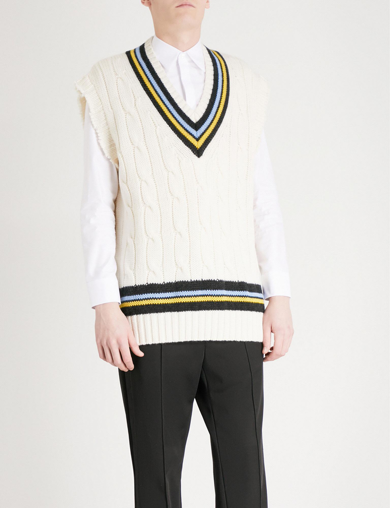knitted wool vest