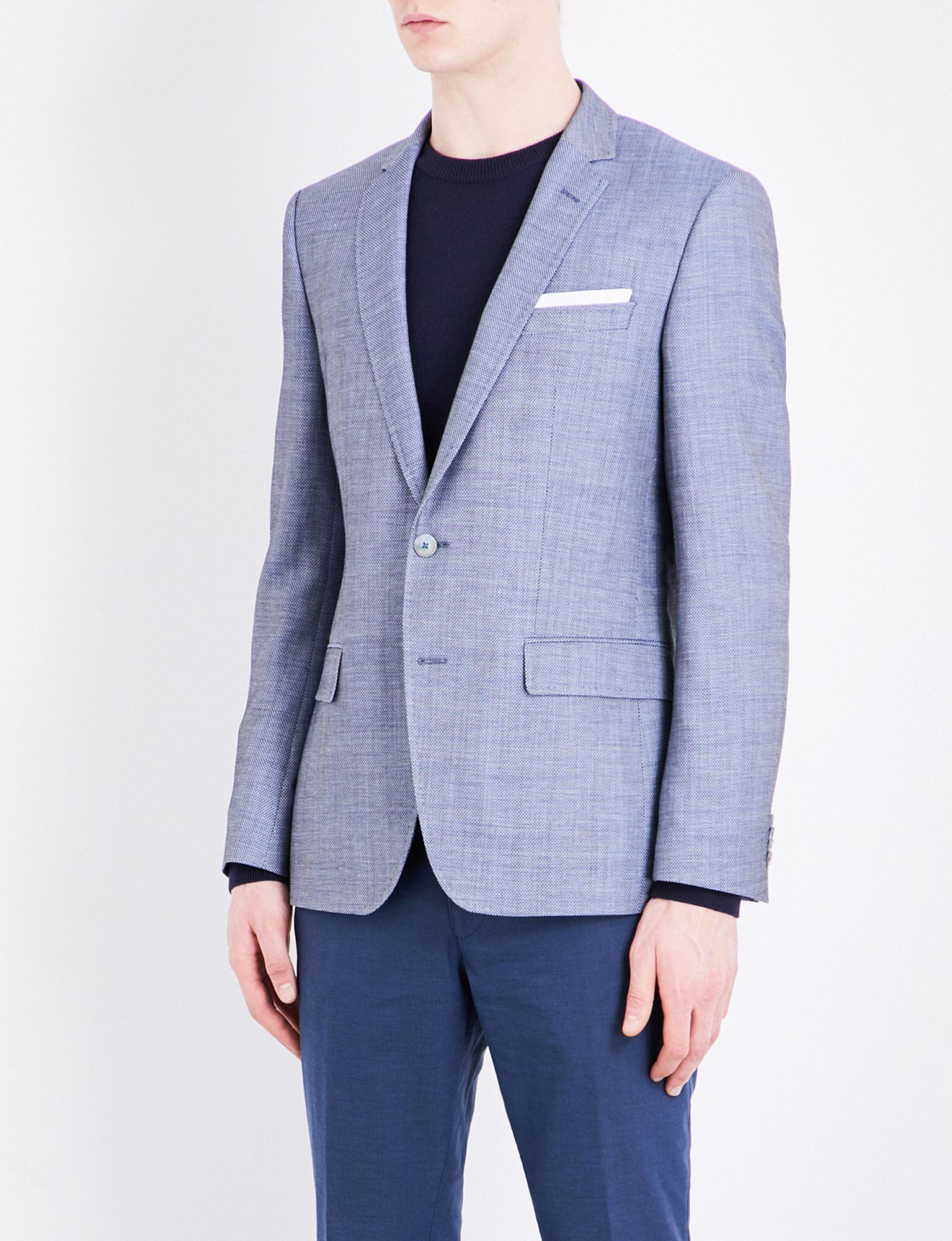 hugo boss bright blue suit