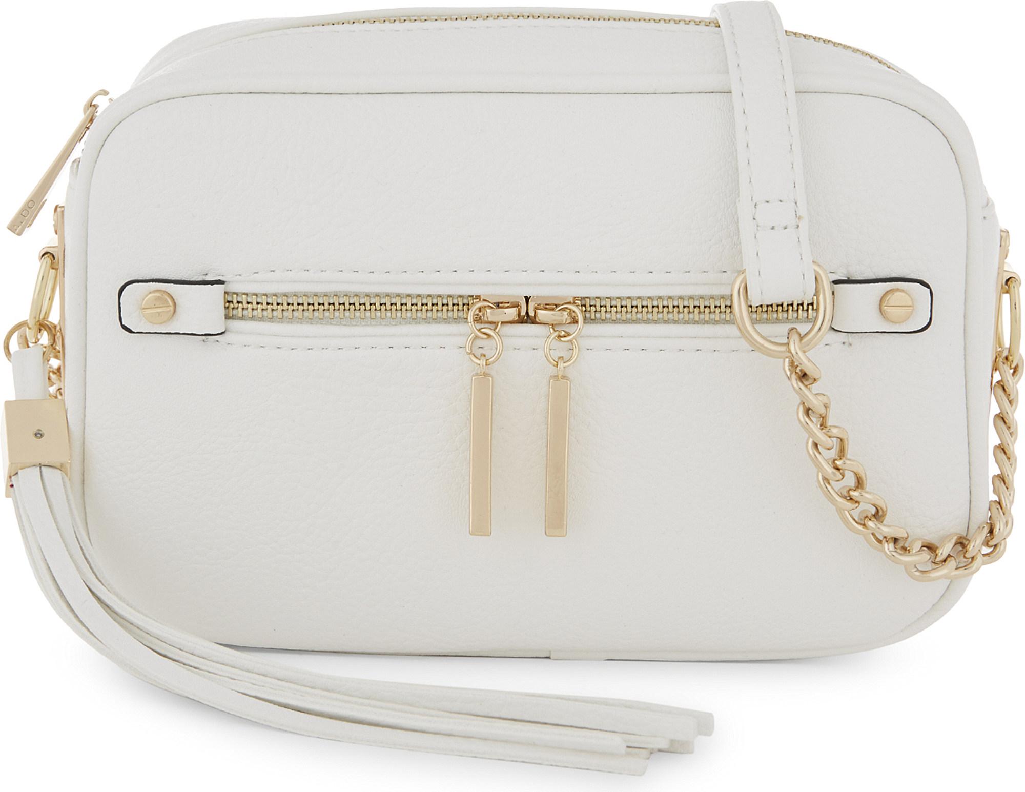 ALDO Leather Galaniel Tassel Crossbody Bag in White Lyst