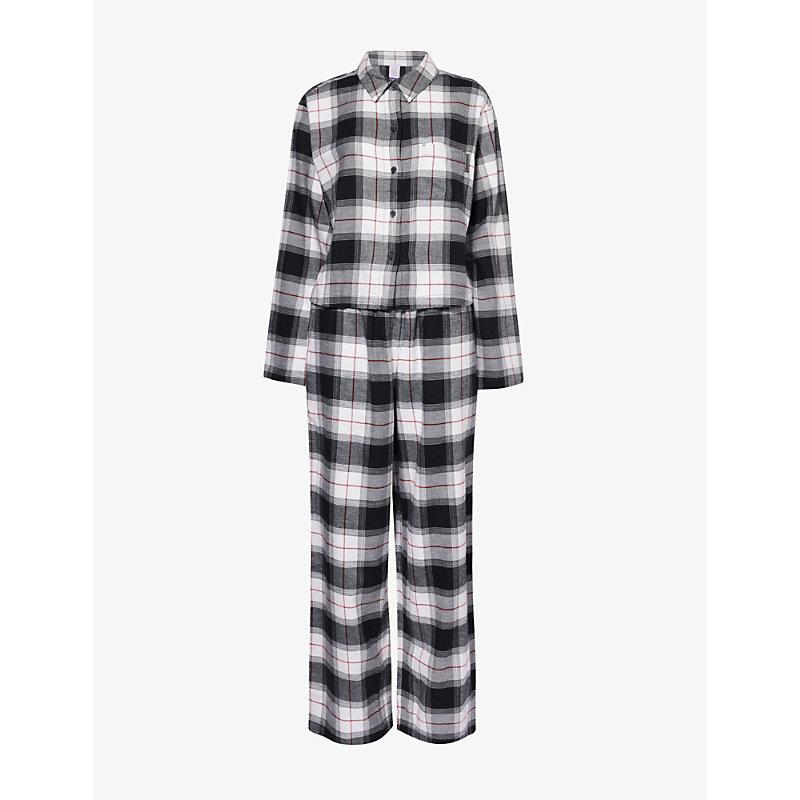 Savage x Fenty Flannel Feels Check Cotton Blend Pyjama Set Lyst UK