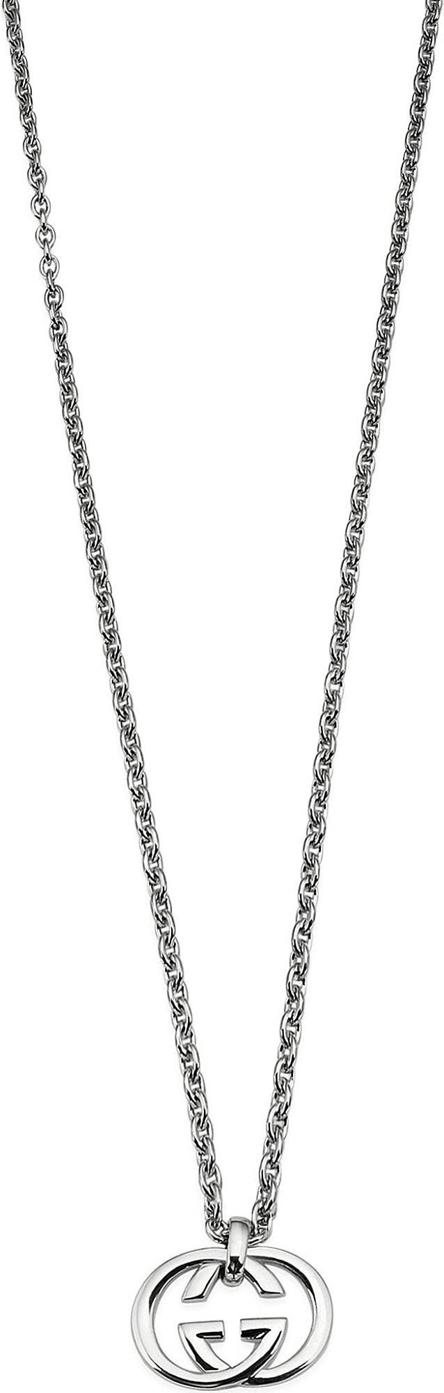 gucci silver interlocking g necklace