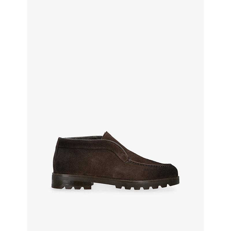 ショートブーツ・ブーティ Santoni Slip-On Desert Boots In Suede And Shearling R04389190_GREY_M?dpr=on,2