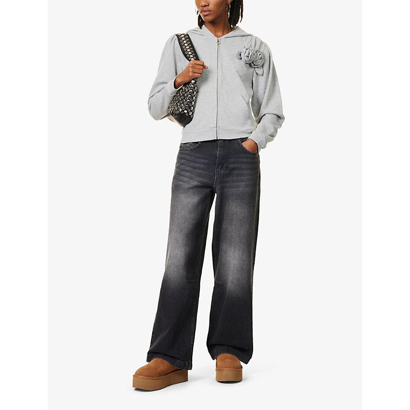 Jaded London Colossus Faded-Wash Relaxed-Fit Low-Rise Jeans in 