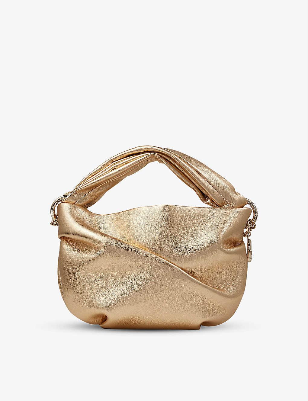 Jimmy Choo Bonny Leather Top-handle Bag in Metallic | Lyst