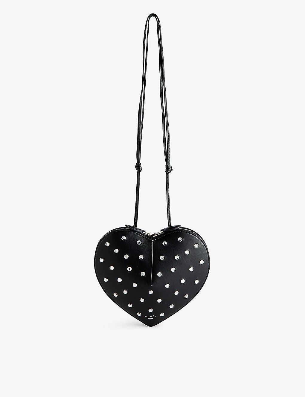 Alaia Le Coeur Stud embellished Cross body Bag in Blue Lyst UK
