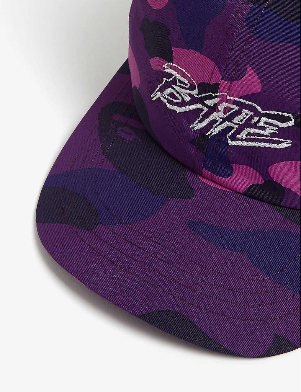 A Bathing Ape Bape Camouflage Baseball Cap in Purple for Men | Lyst