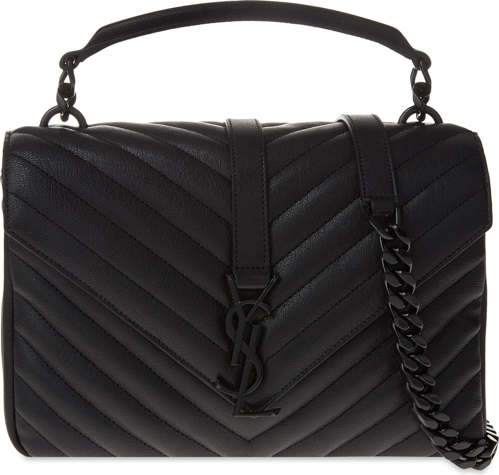 black leather college bags