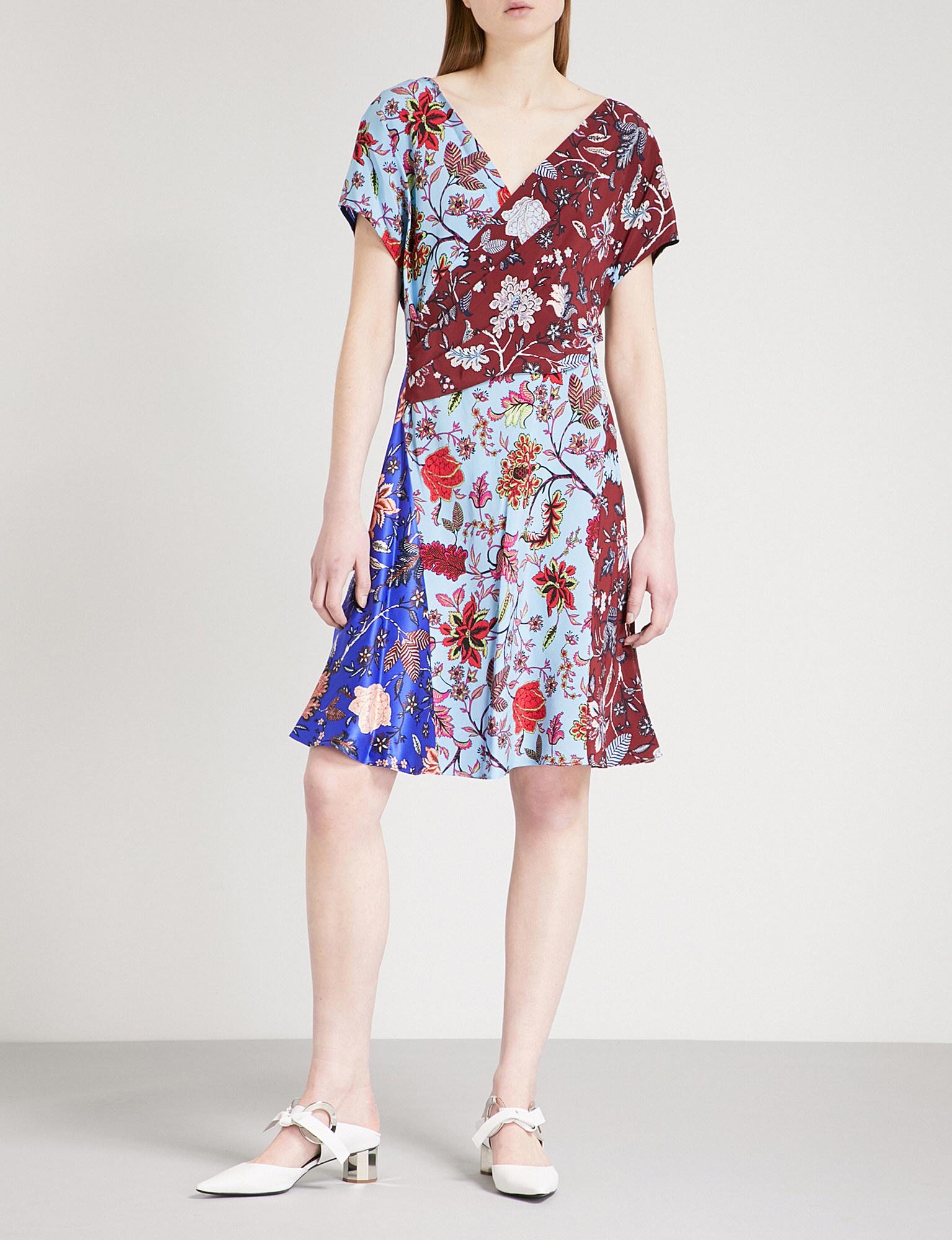 patchwork wrap dress