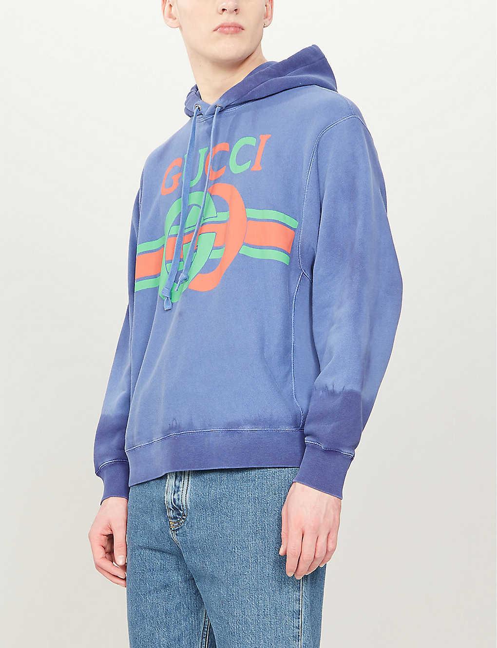 Gucci Black Bleach Tie-Dye Logo Hoodie – Savonches