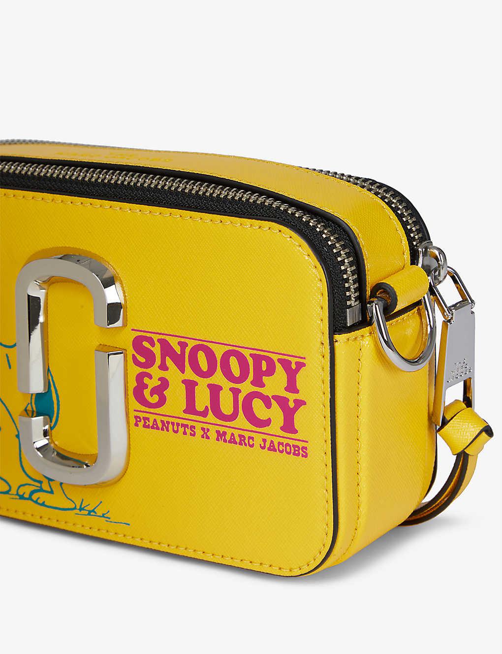 Marc Jacobs X Peanuts Snapshot Snoopy And Lucy Print Leather Cross