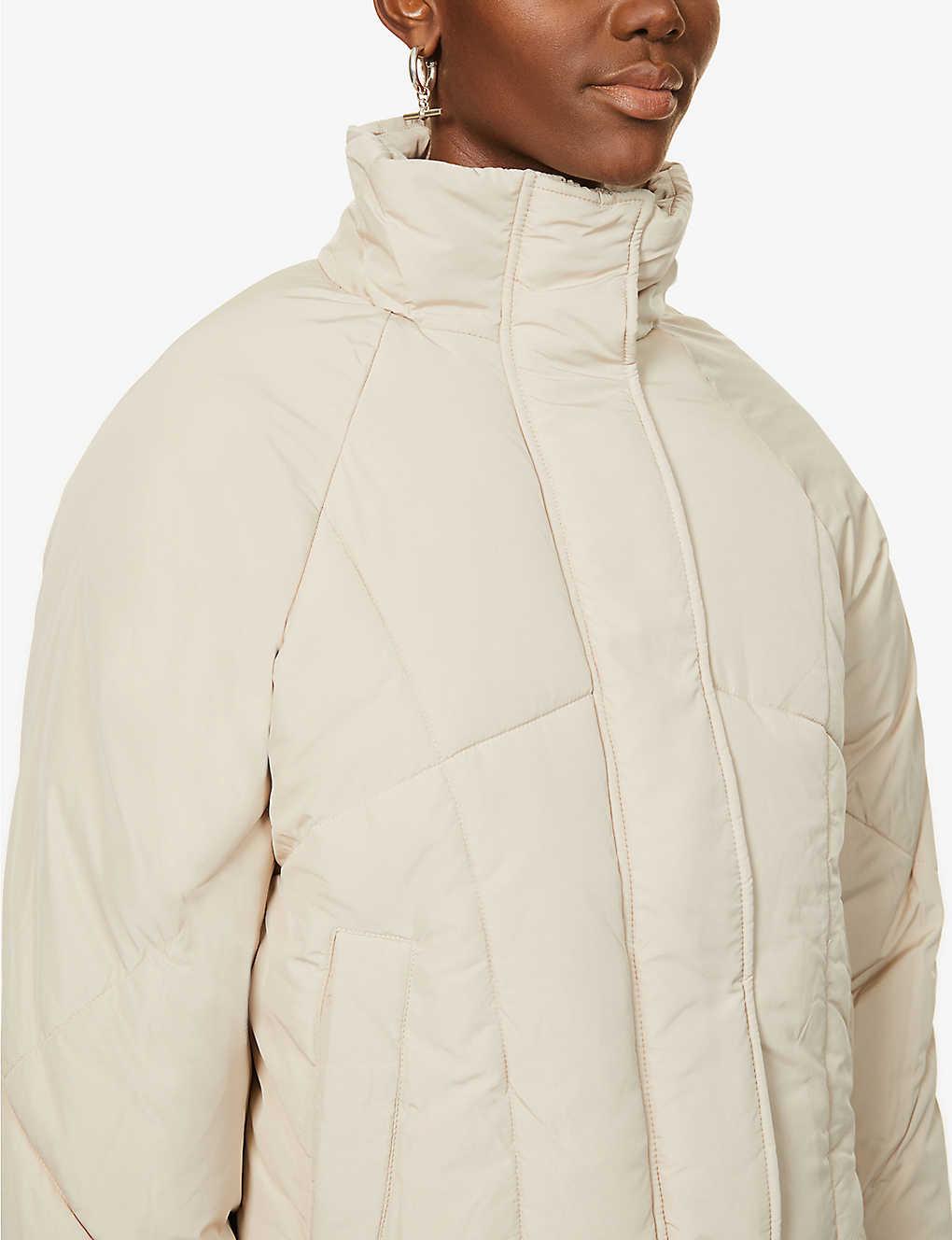 topshop cream puffer jacket