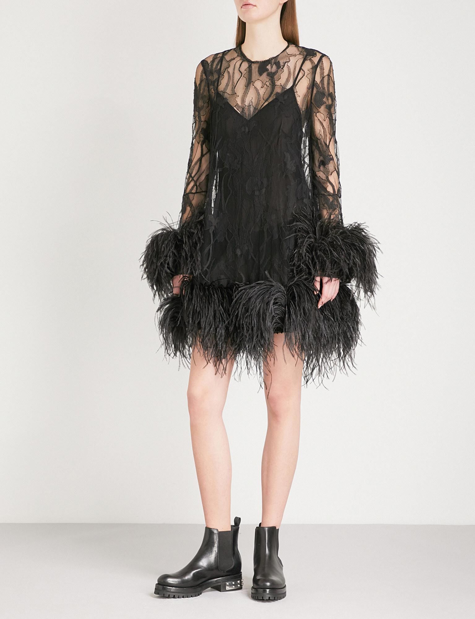 alexander mcqueen ostrich feather dress