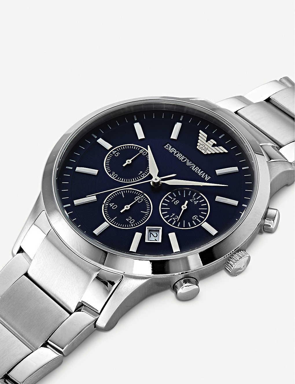 Emporio Armani Ar2448 Classic Chronograph Watch in Black for Men | Lyst