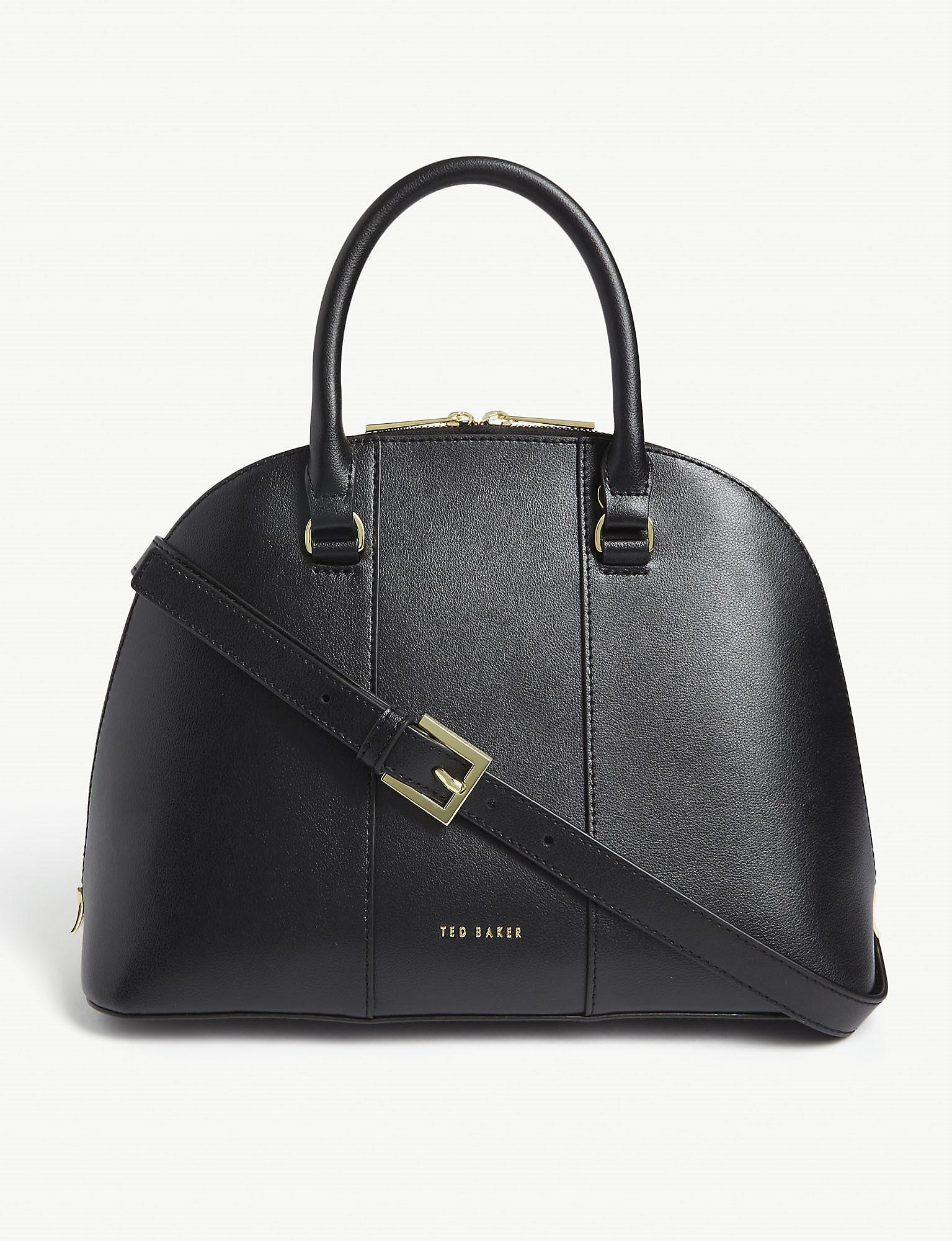 Ted Baker Kaitiee Leather Dome Tote in Black Lyst UK