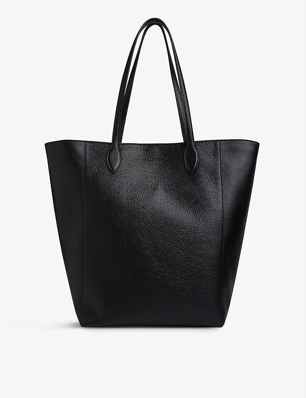 Whistles Amara Leather Tote Bag in Black | Lyst