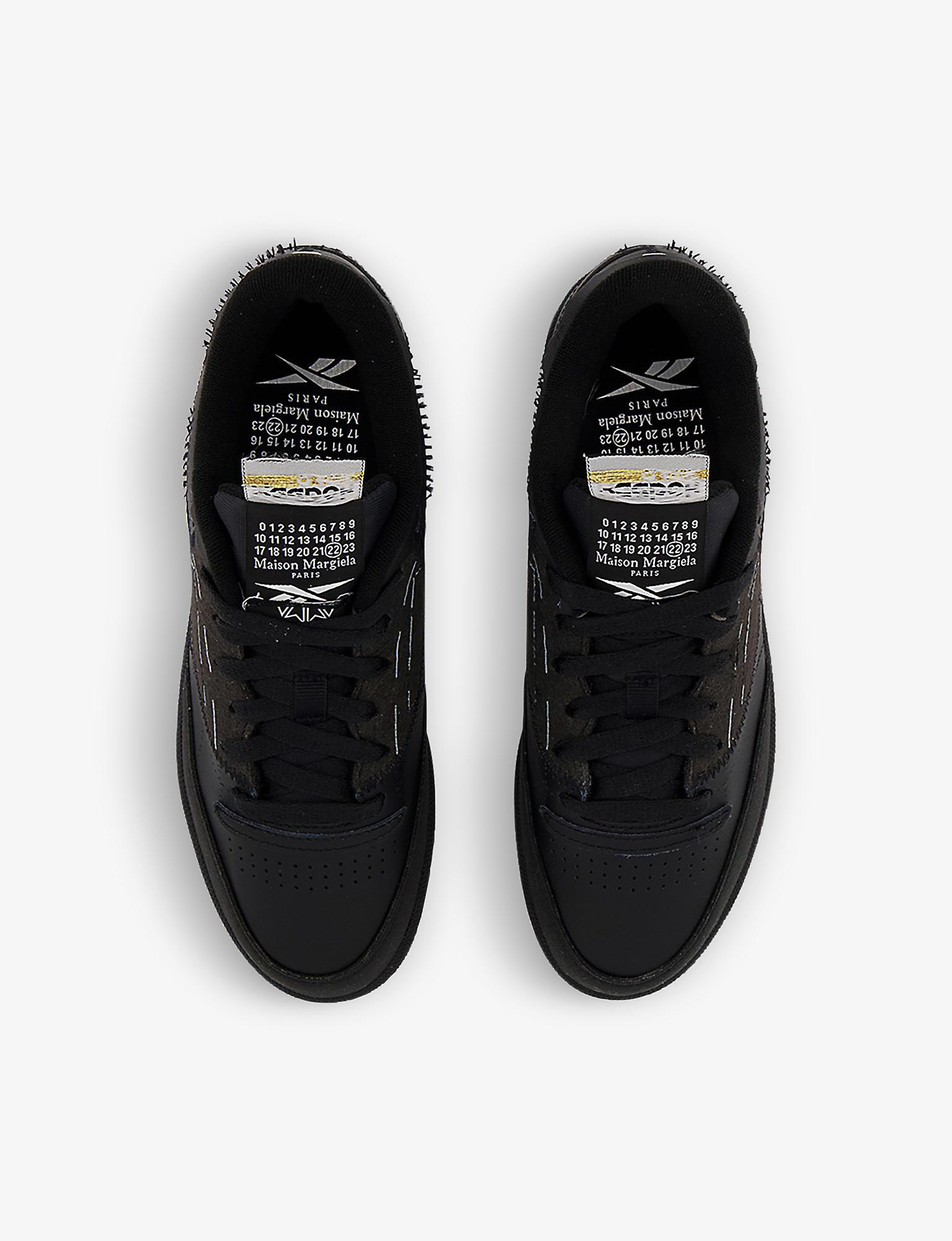 Originals Reebok X Maison Margiela Project 0 Club C Leather Low-top Trainers in Black for Men | Lyst