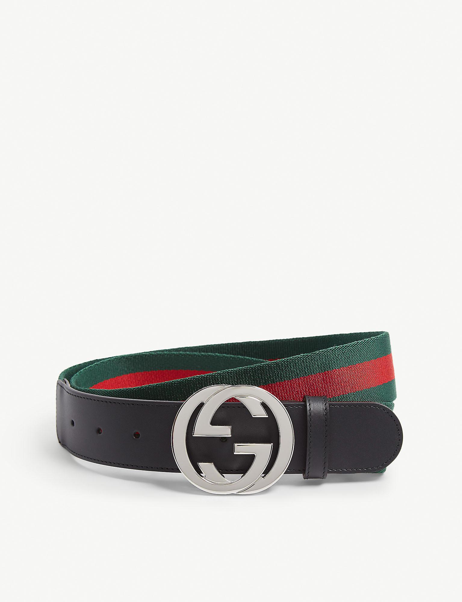 mens gucci web belt