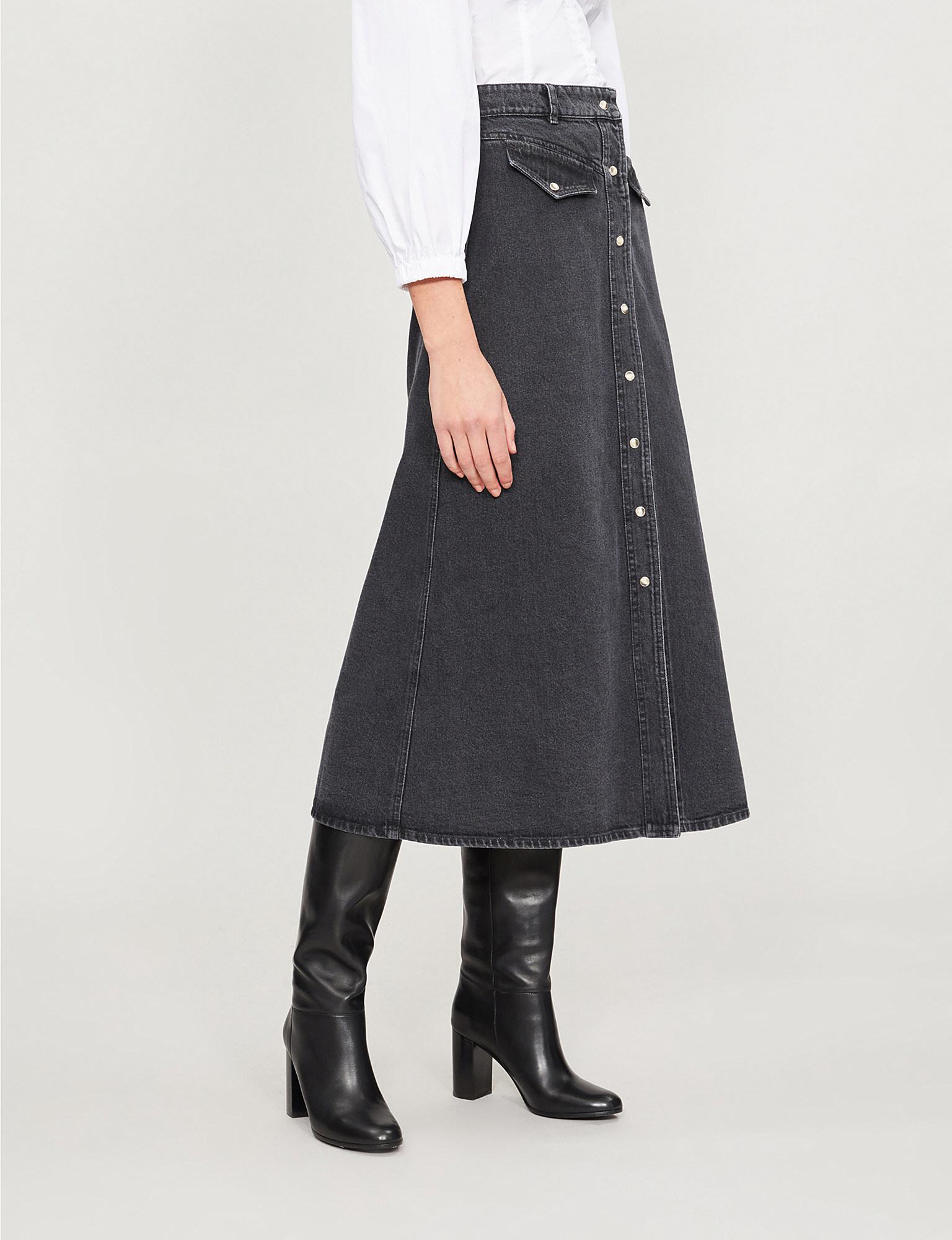 nanushka denim skirt