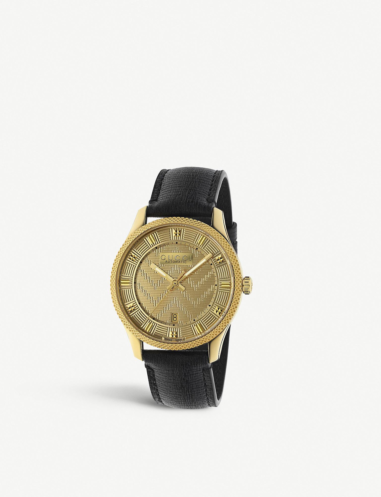 Gucci Leather Eryx Watch, 40mm in Gold (Metallic) - Lyst